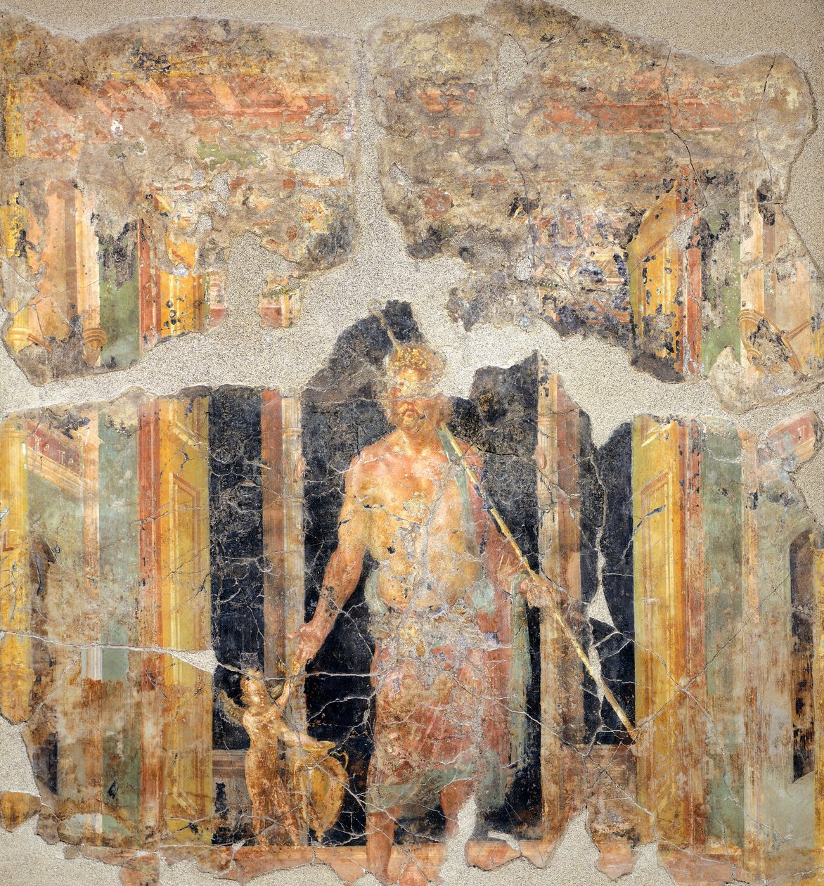 Pintura del cuarto estilo pompeyano que representa a Júpiter de Roman Roman
