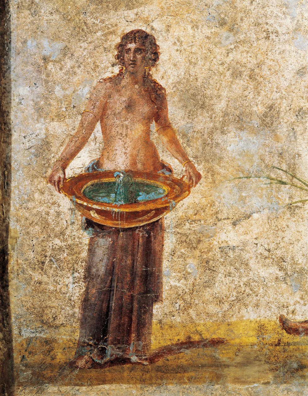 Civilización romana - Mujer con cubo de agua, de Pompeya de Roman Roman