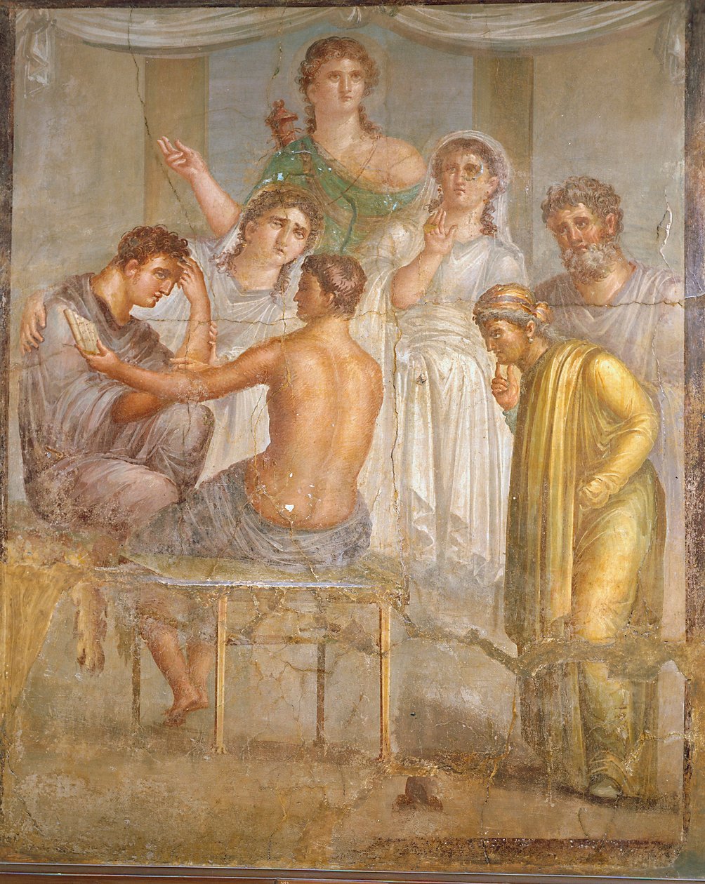 Civilización romana. Ademeto y Alcestis, fresco de la basílica de Herculano de Roman Roman