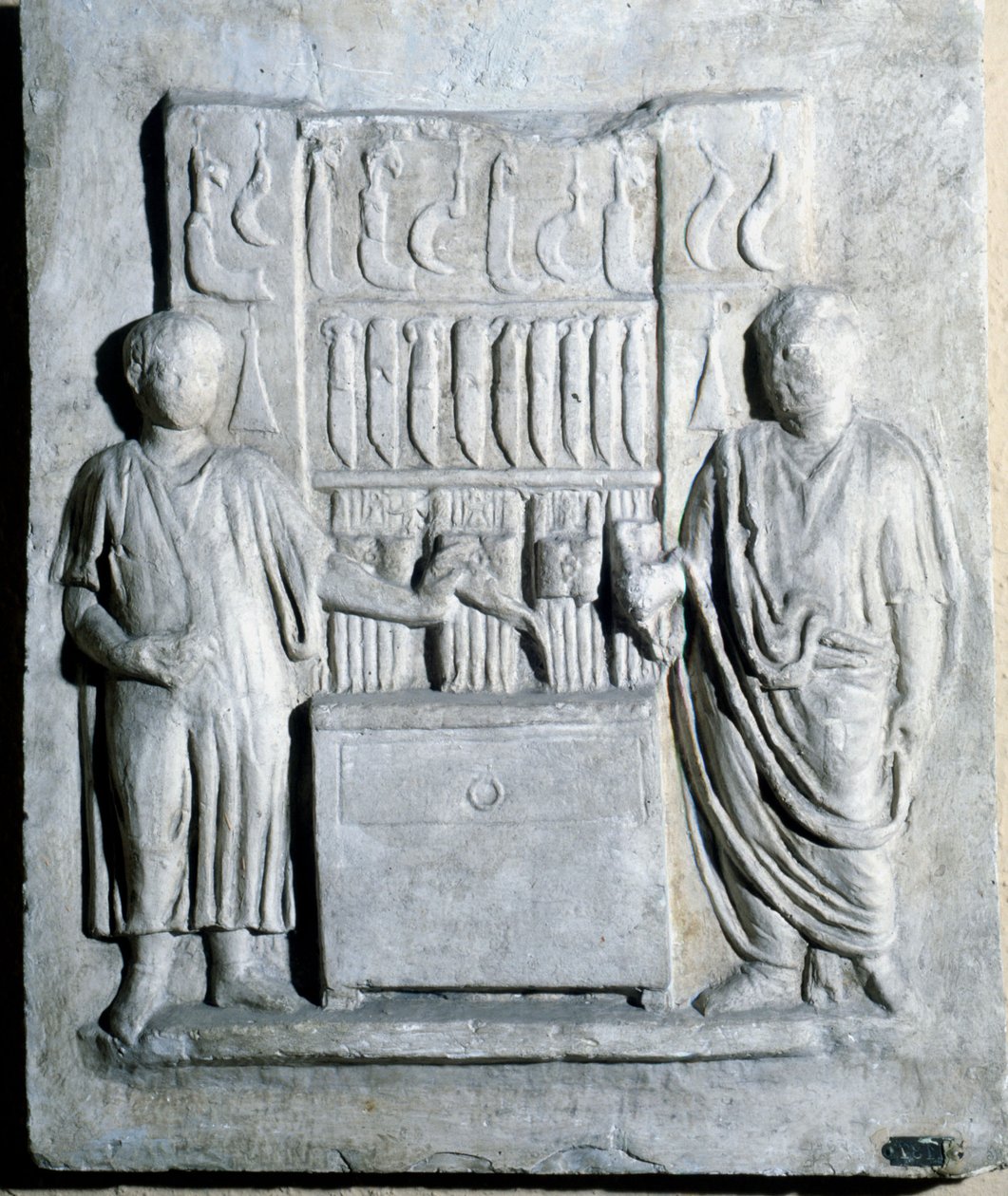 Señal de la tienda de cuchillos en la época romana de Roman Roman