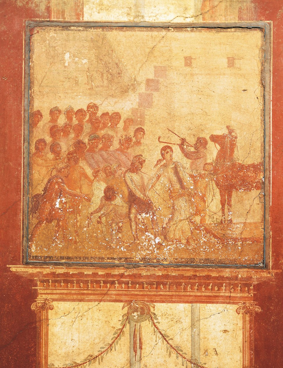 Caballo de Troya, fresco de la Casa de Menandro, Pompeya , Campania, Civilización romana de Roman Roman