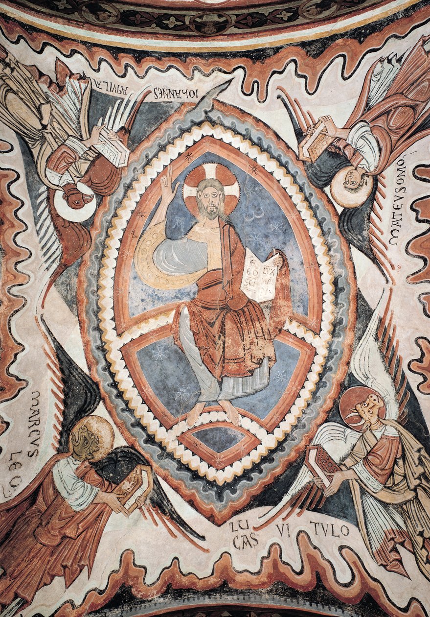 Cristo en Gloria en el Tetramorfo, finales del siglo XII de Romanesque