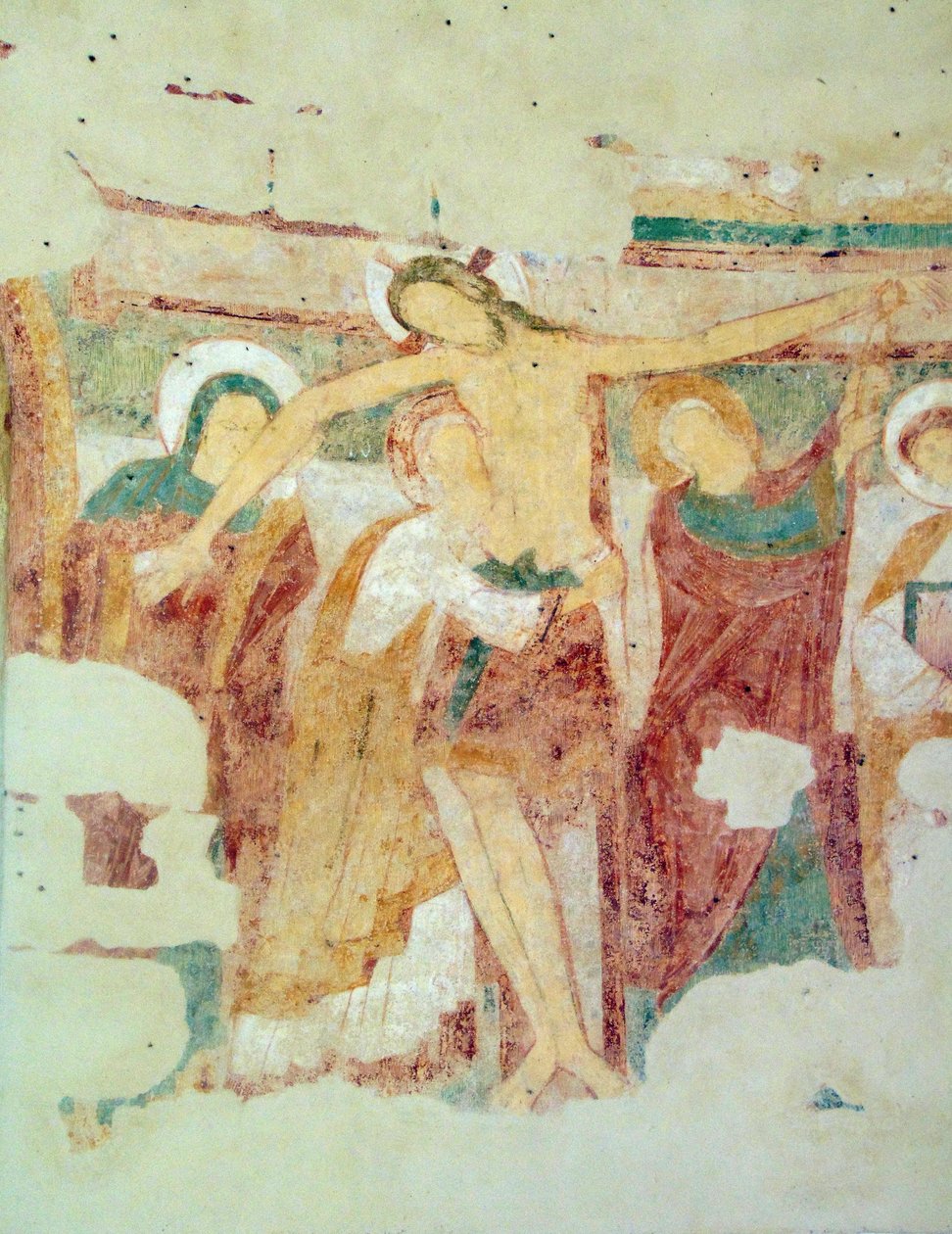 Fresco de la capilla de Saint-Jean du Liget, Touraine de Romanesque