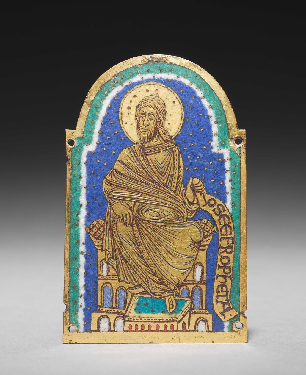 Placa: Profeta sentado de un relicario: Oseas, c.1170-1180 de Romanesque
