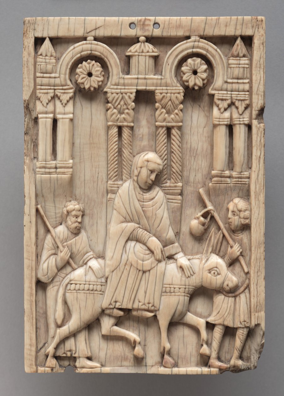 Placa: El viaje a Belén, c.1100-1120 de Romanesque