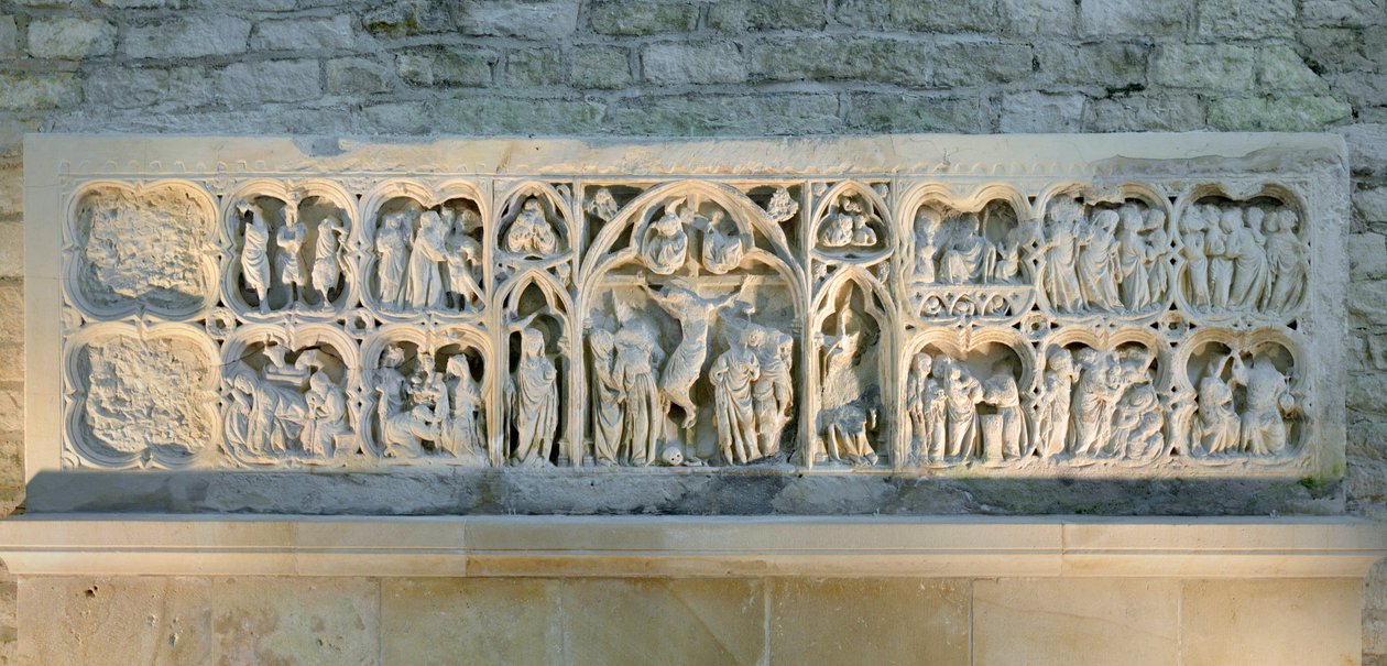 Arte románico: retablo que representa varias escenas del Evangelio de Romanesque