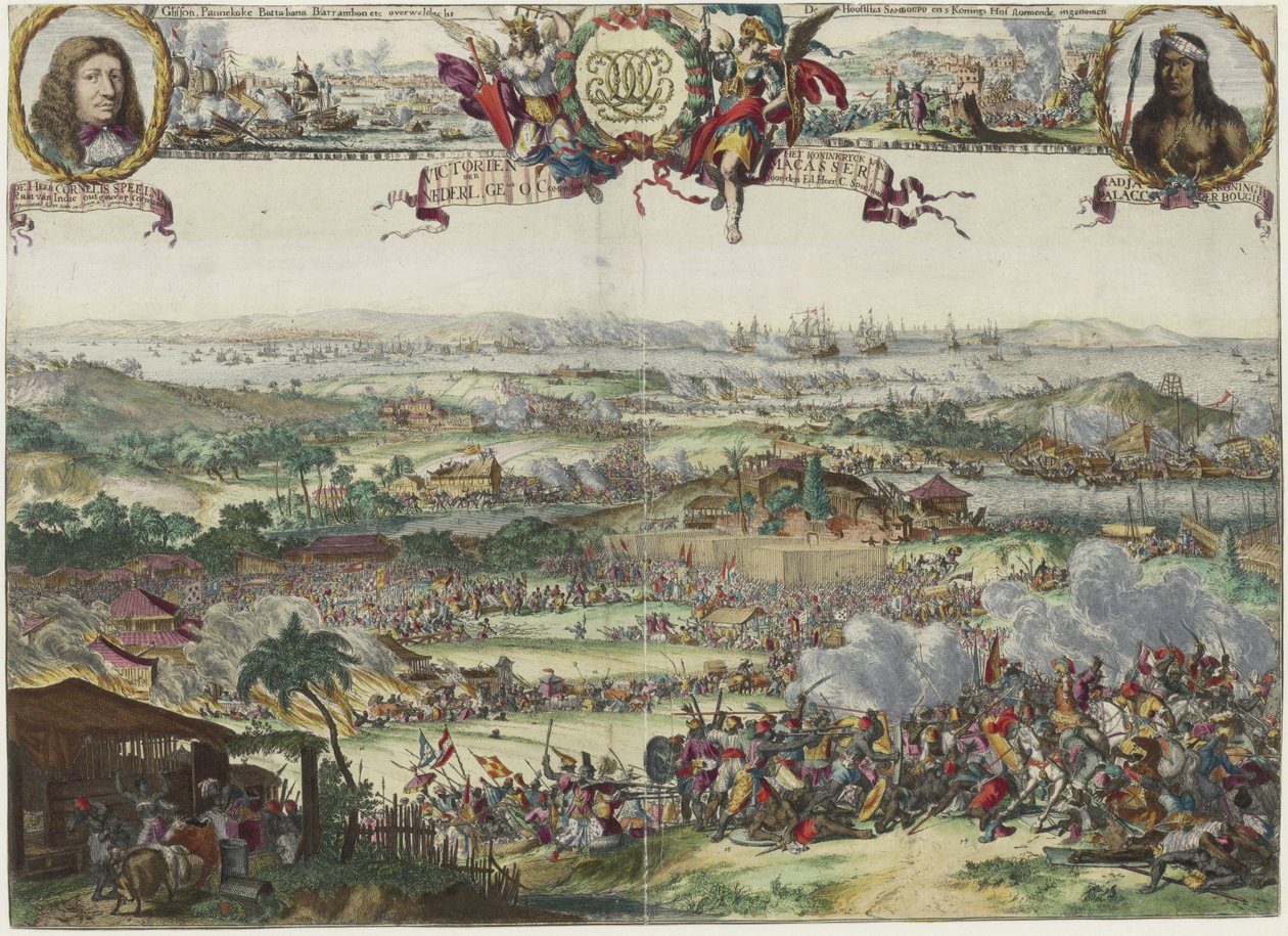 La toma de Macasar por Speelman de 1666 a 1669 de Romeyn de Hooghe