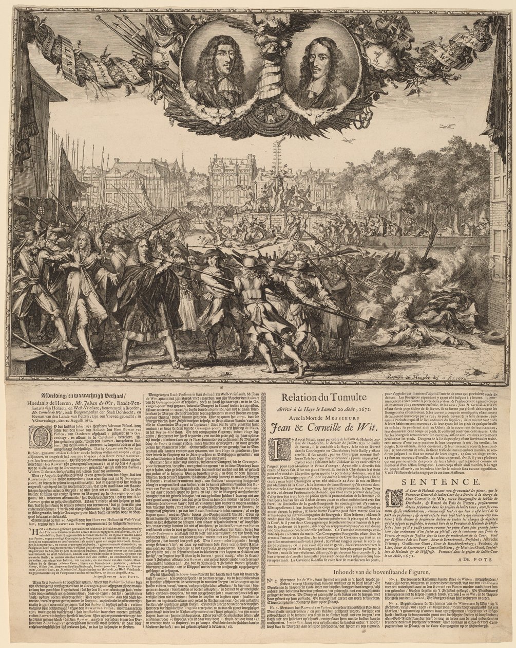 Afbeelding en waarachtigh Verhaal... (Representación de la verdadera historia de Johan de Witt...) de Romeyn de Hooghe
