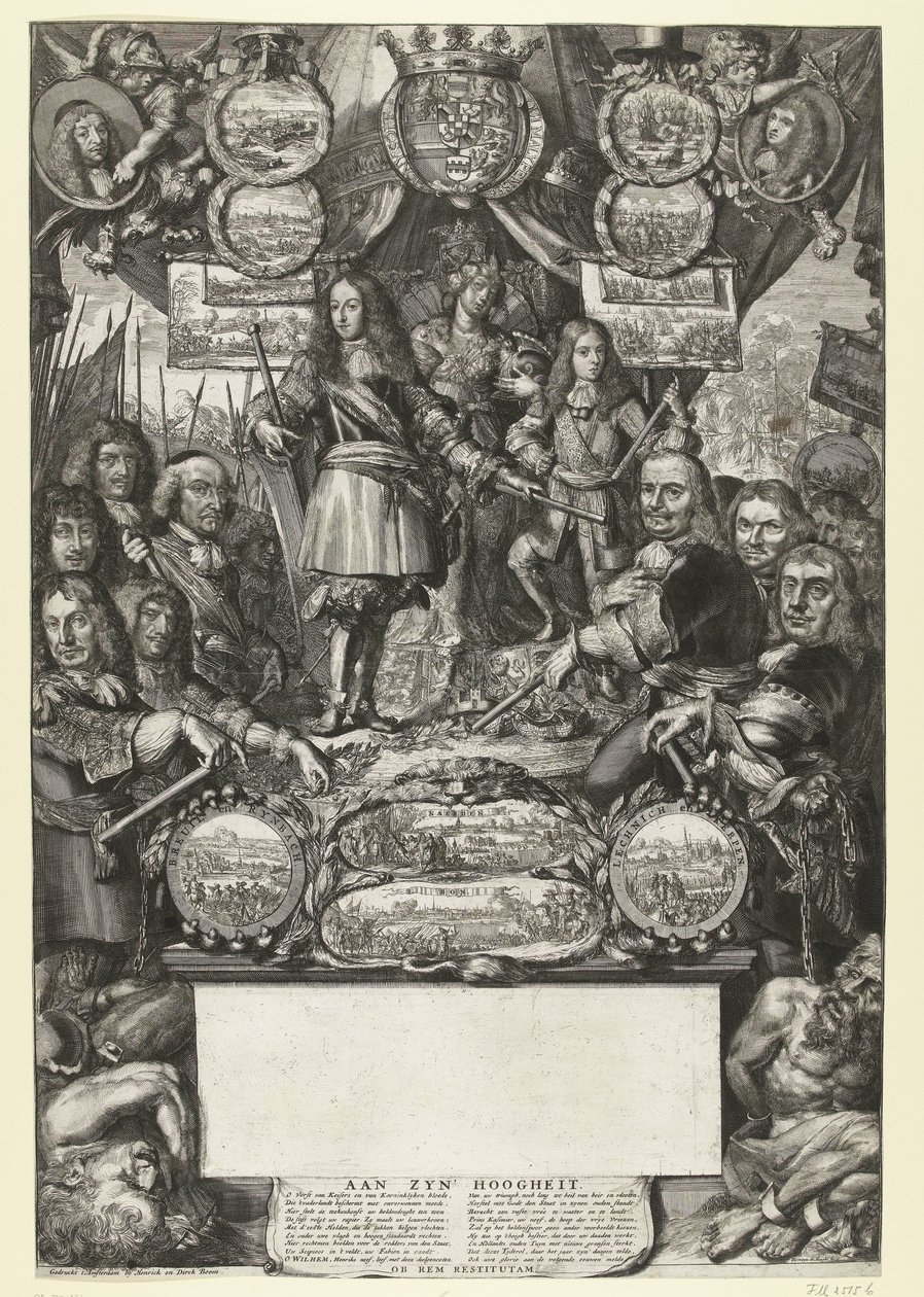 Alegoría de las victorias de Guillermo III en 1673 de Romeyn de Hooghe