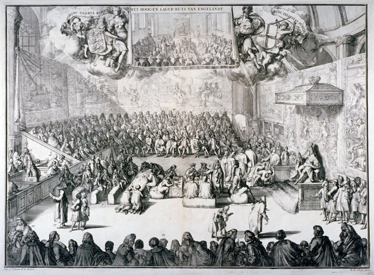Het hoog-en lager-huys van Engelandt, 1689 de Romeyn de Hooghe