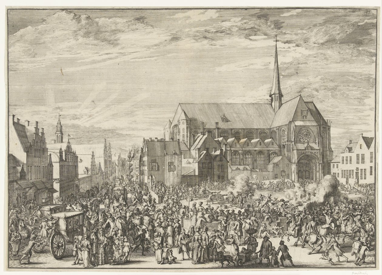 Entrada de Leopoldo I en Bruselas, 1686 Entrada de Leopoldo I en Bruselas después de derrotar a los turcos, 1686 (título de la serie) de Romeyn de Hooghe