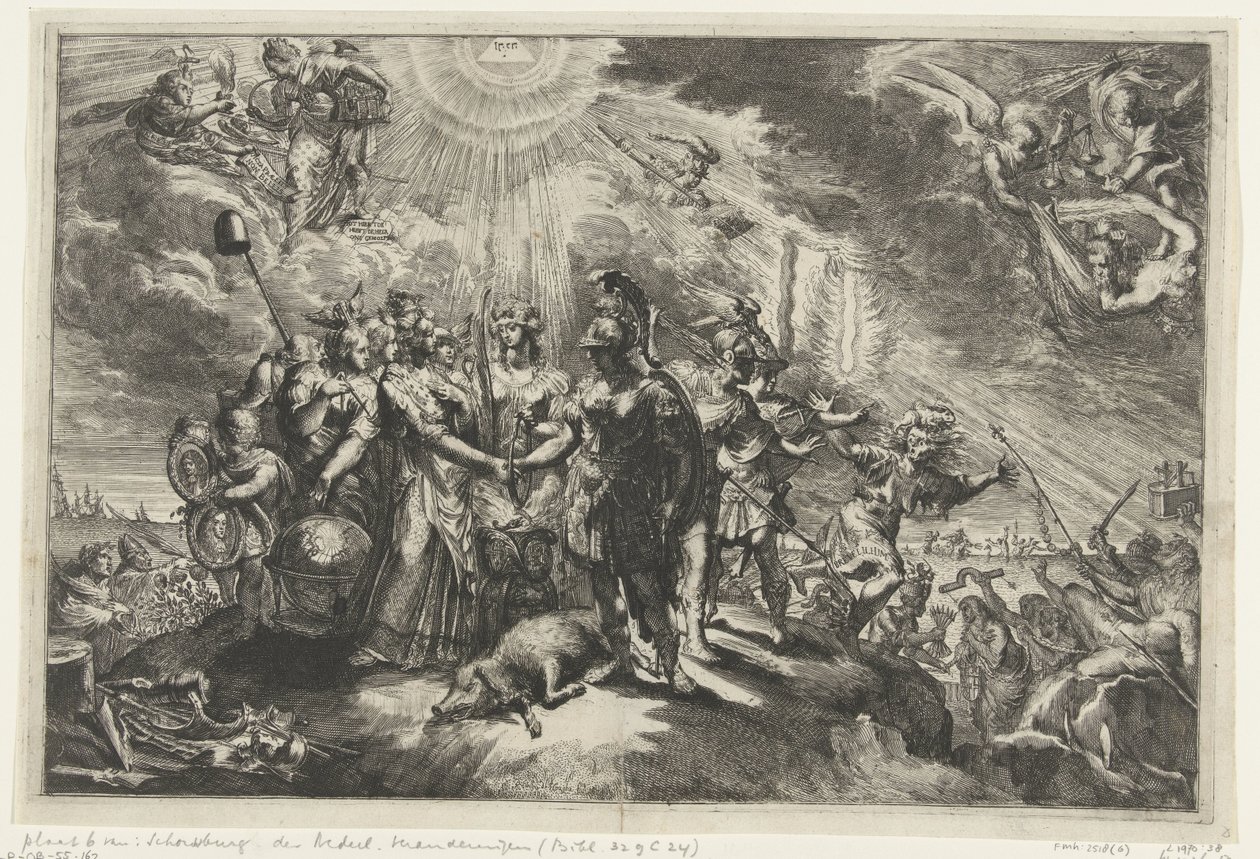 Holanda hace la paz eterna con Inglaterra de Romeyn de Hooghe