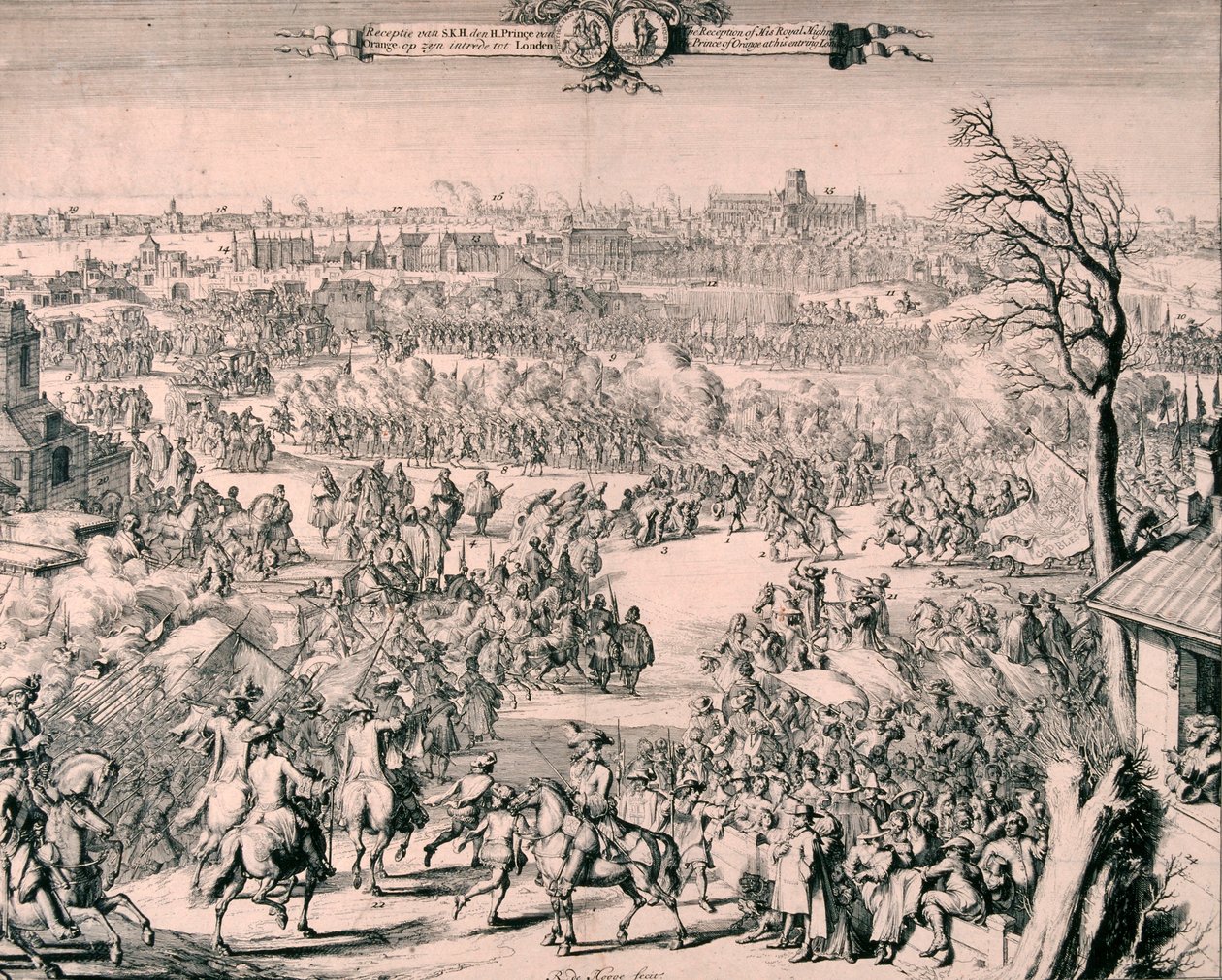 Procesión Real del Rey Guillermo III, 1688 de Romeyn de Hooghe