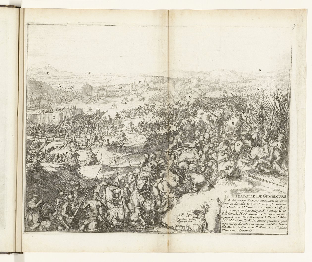 Escoria bij Gemblours, 1578 Batalla de Gemblours (título en objeto) Guerras de Flandes (título de la serie) de Romeyn de Hooghe