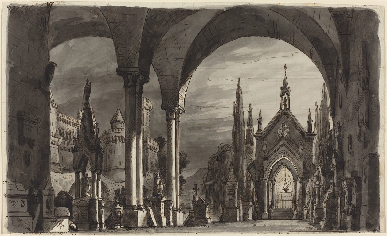 Cementerio de los Ravenswoods, de "Lucia di Lammermoor" de Romolo Liverani