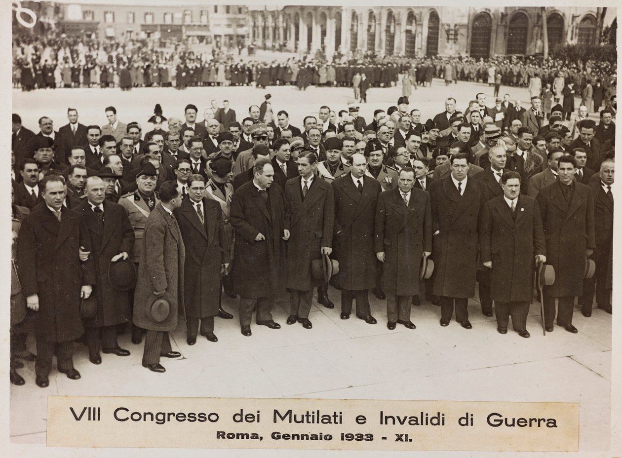 VIII Congreso de Mutilados e Inválidos de Guerra - Roma, enero 1933 - 11 (foto en b/n) de Romolo del Papa