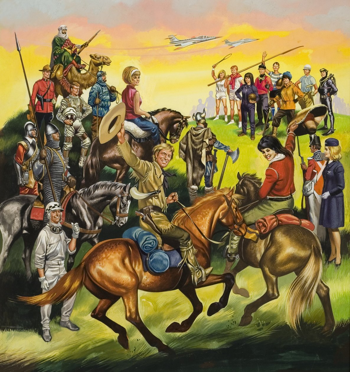 Portada del anuario infantil (gouache sobre papel) de Ron Embleton
