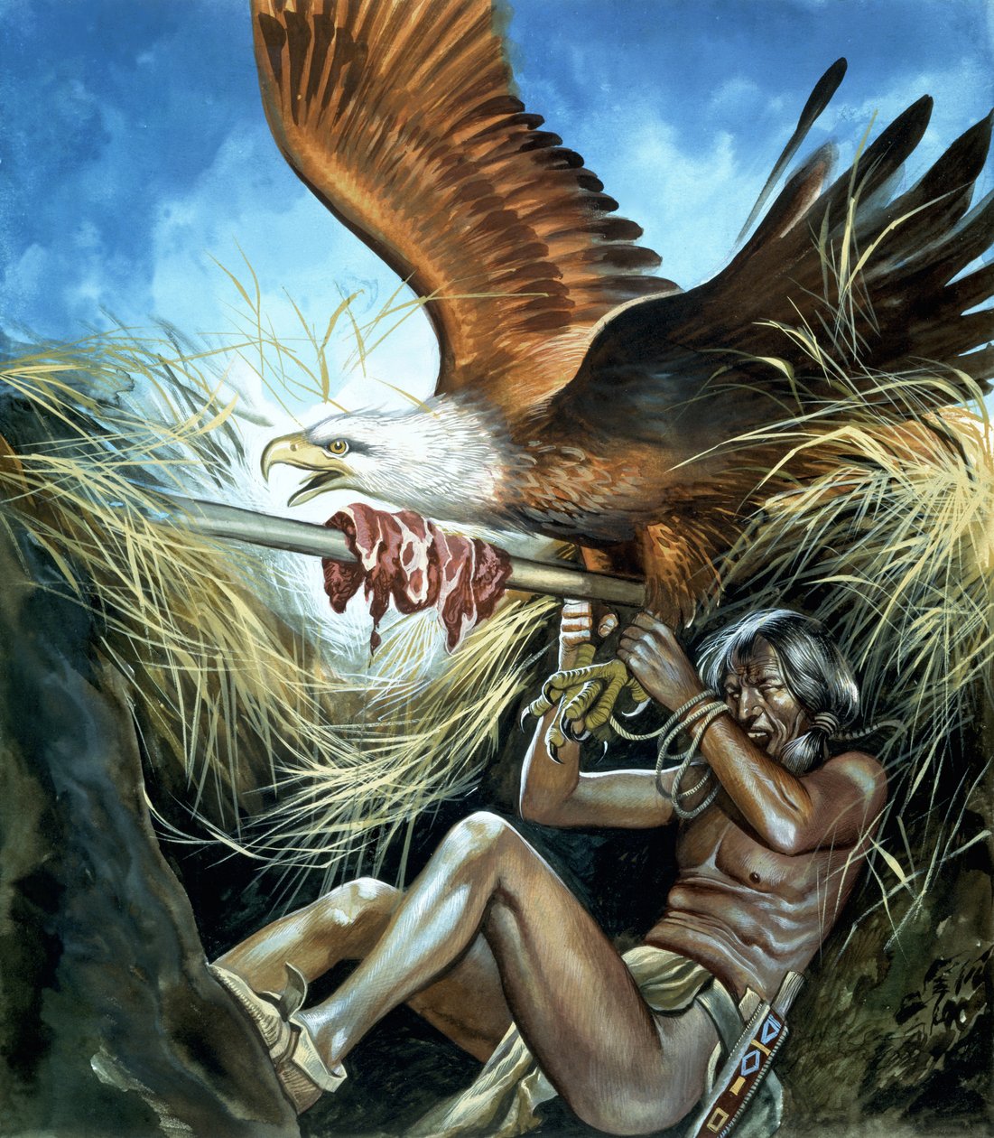 Águila e indio de Ron Embleton