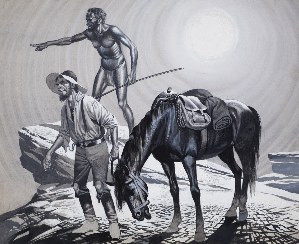 Edward Eyre (1815-1901) (gouache sobre papel) de Ron Embleton