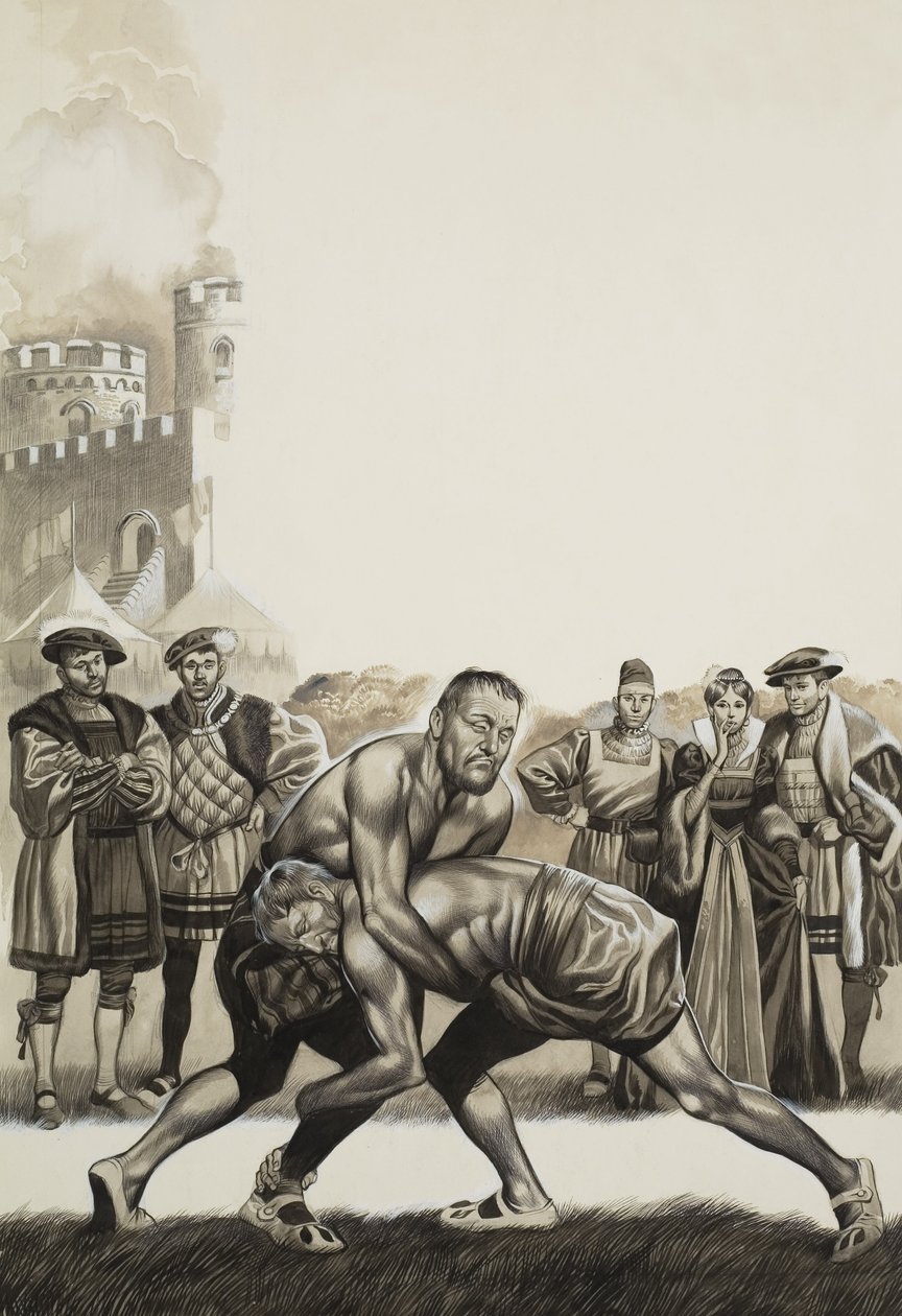 Francisco I (1494-1547) de Francia contra Enrique VIII (1491-1547) de Inglaterra (gouache sobre papel) de Ron Embleton