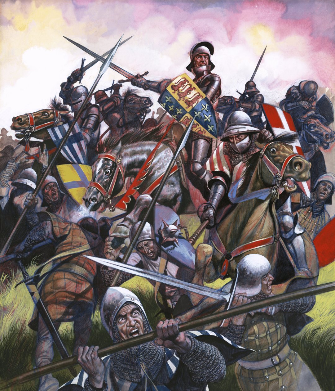 A la batalla: Lucharon por la Corona de Inglaterra. La batalla de Bosworth de Ron Embleton