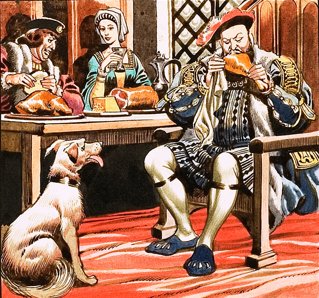 El rey Enrique VIII comiendo de Ron Embleton