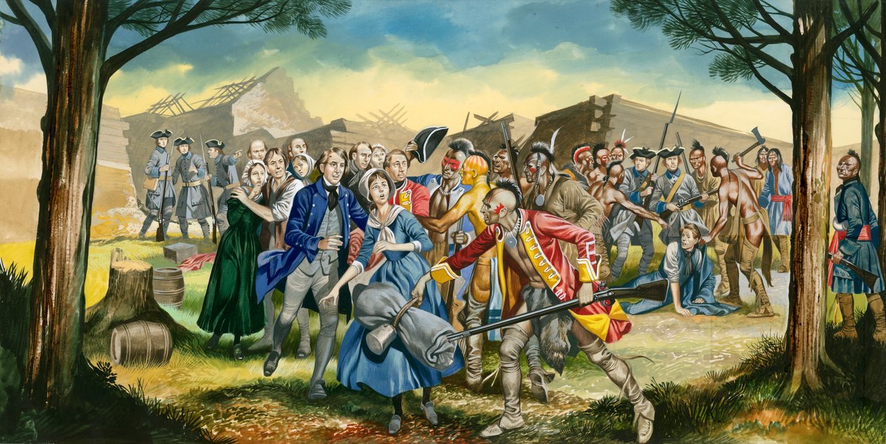 Masacre en Fort William Henry de Ron Embleton