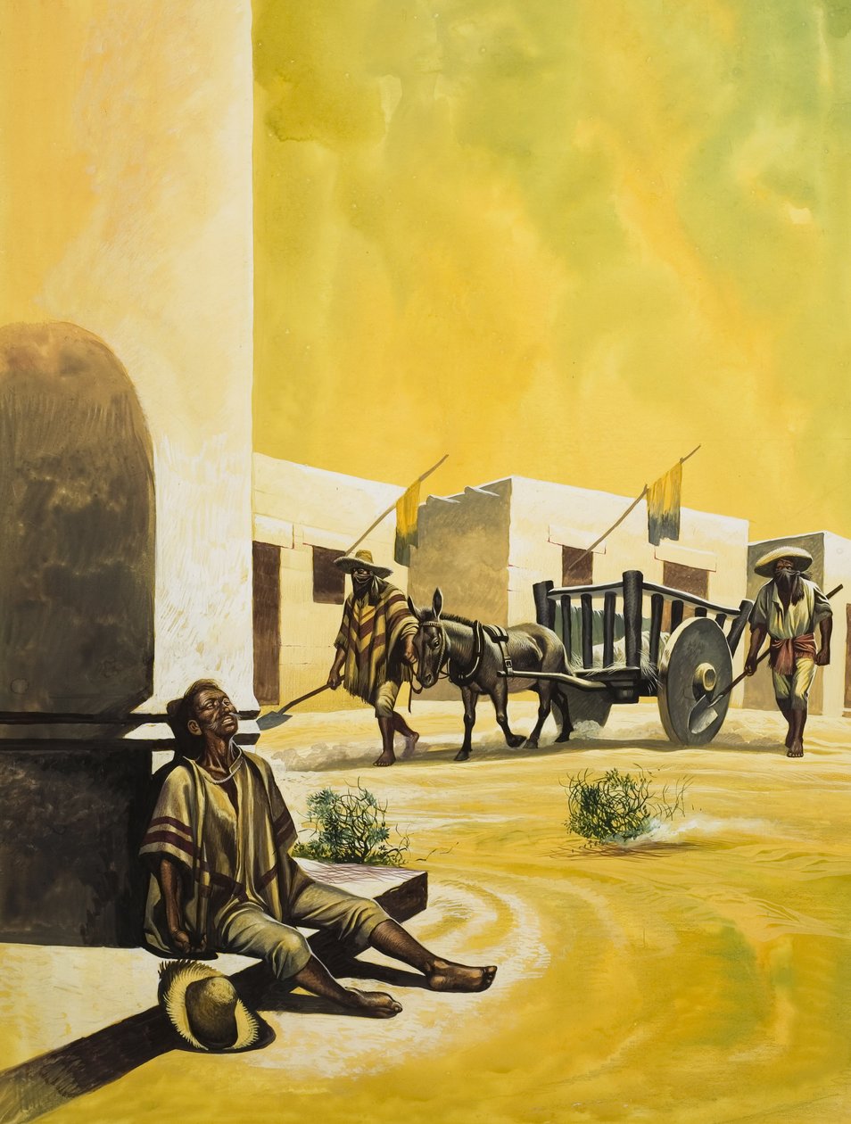 México bajo Santa Anna (1794-1876) (gouache sobre papel) de Ron Embleton