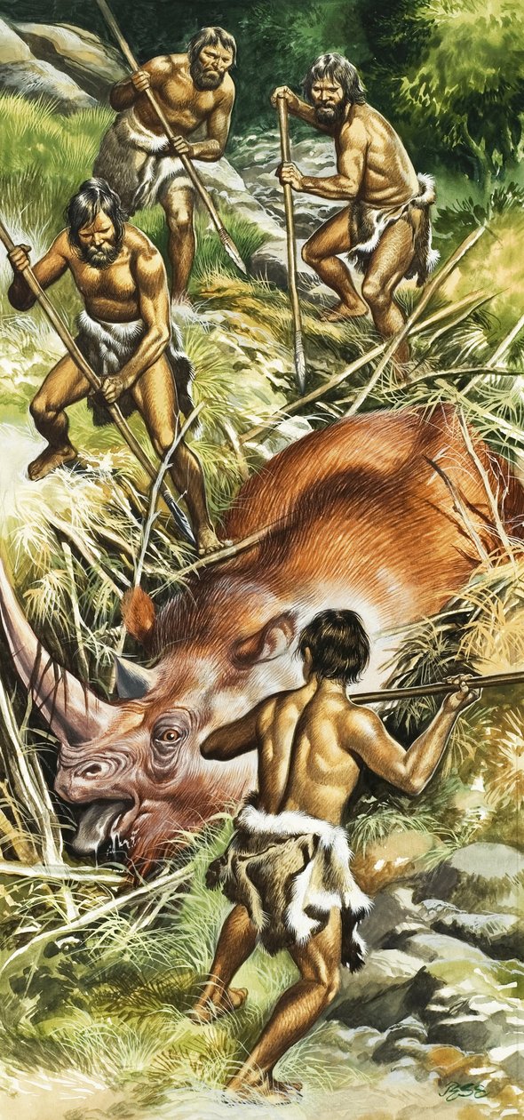 Cazadores prehistóricos de Ron Embleton