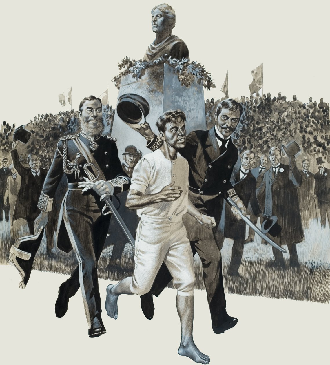 Spiridon Louis (gouache sobre papel) de Ron Embleton