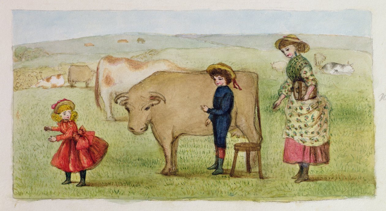 Hora de Ordeño, Addiscombe, 1883 de Rosa Clementina Petherick