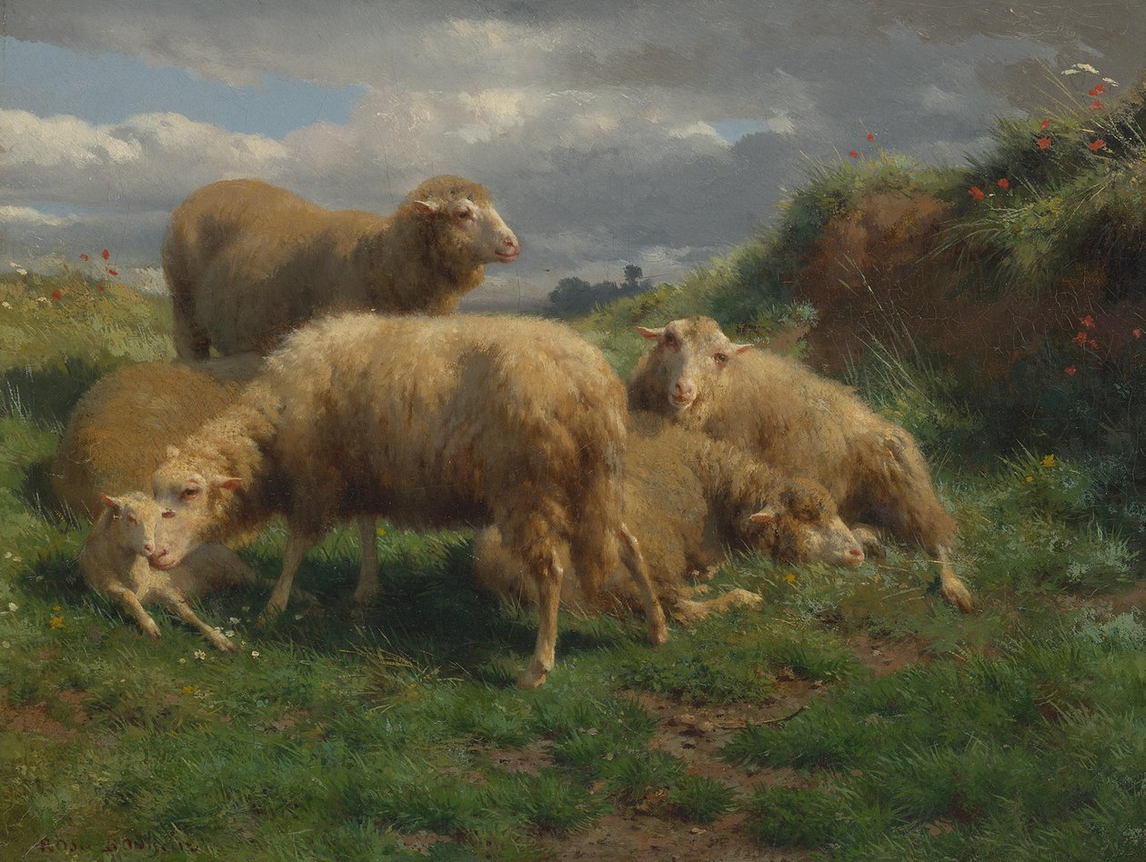 Un paisaje con ovejas de Rosa Bonheur