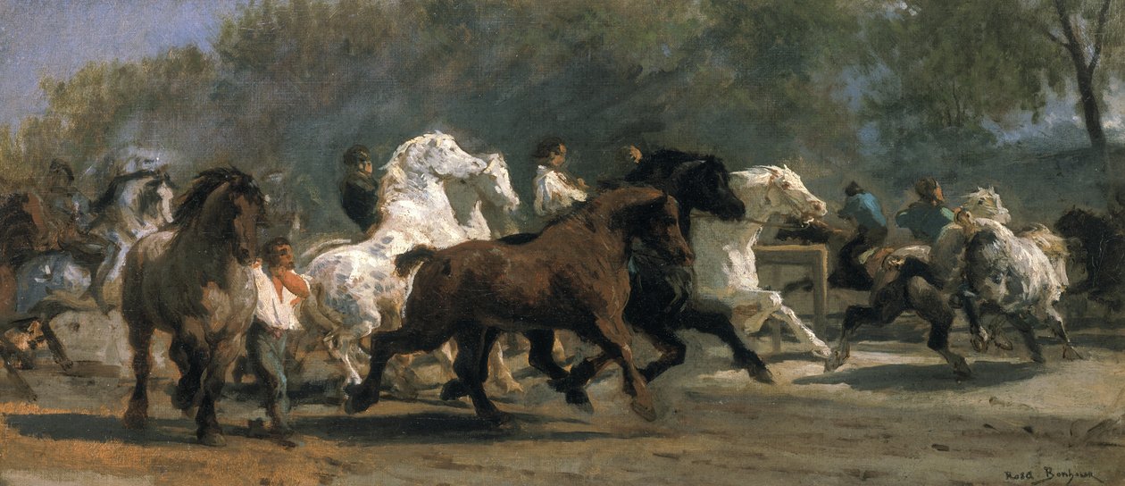 Estudio para el Mercado de Caballos, 1852-54 de Rosa Bonheur
