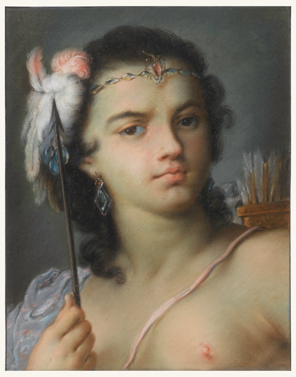 Dibujo, Personificación de América, antes de 1720 de Rosalba Carriera