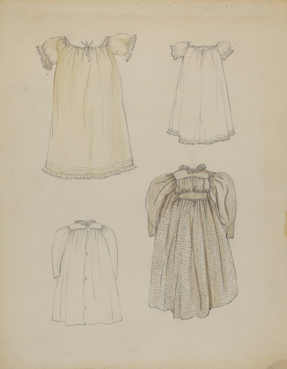 Vestido y camisón de muñeca de Rosalia Lane