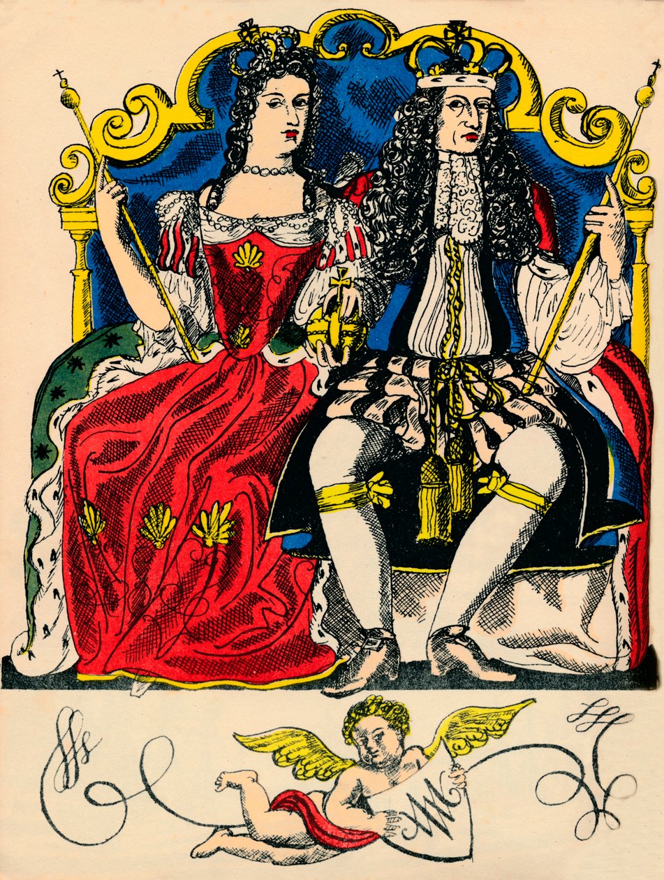 Guillermo III y María II, Rey y Reina de Gran Bretaña e Irlanda desde 1688, 1932 de Rosalind Thornycroft