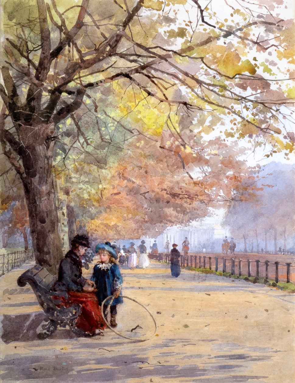 En la fila, fuera de temporada (acuarela) de Rose Maynard Barton