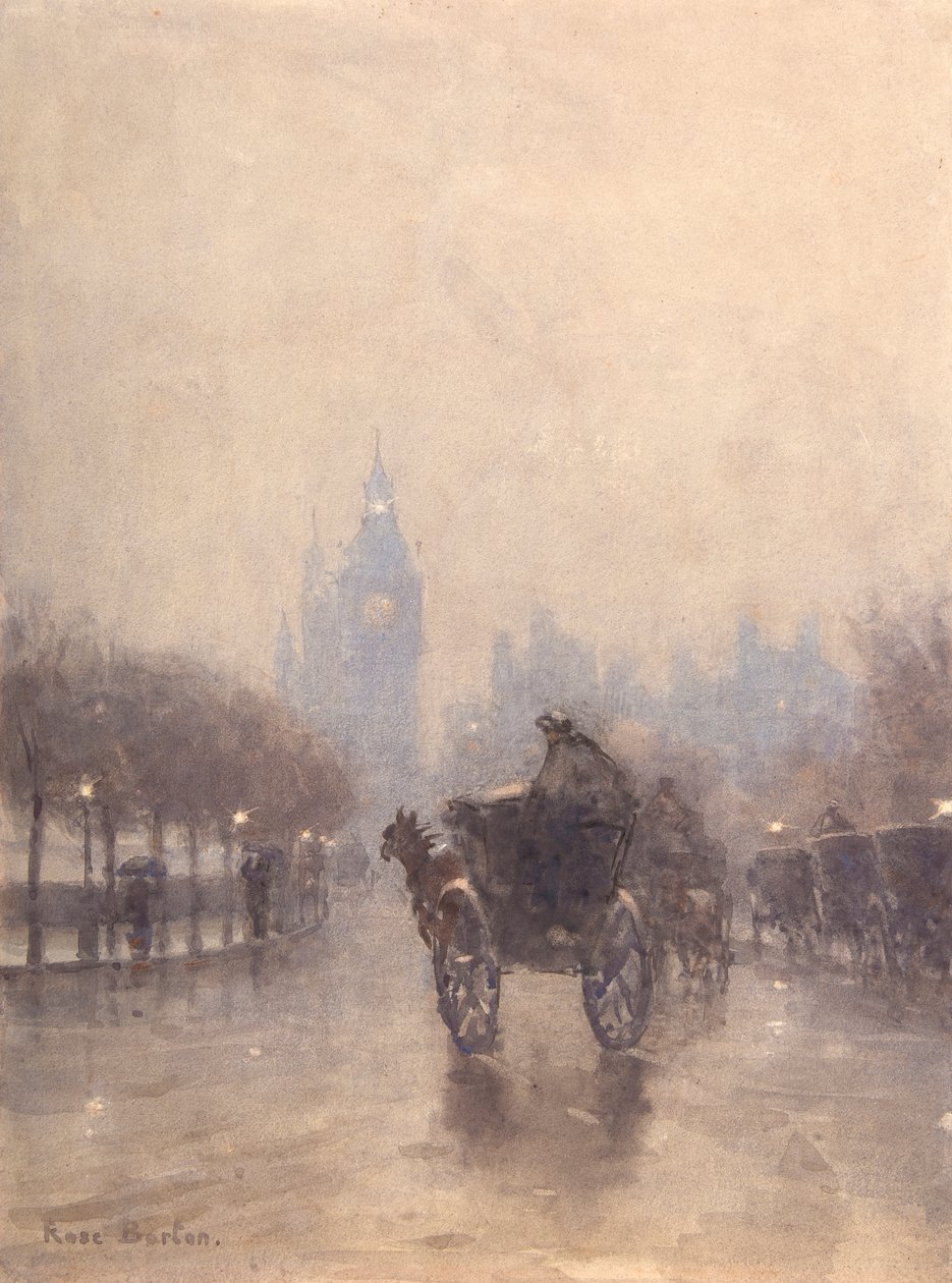 Victoria Embankment (acuarela) de Rose Maynard Barton