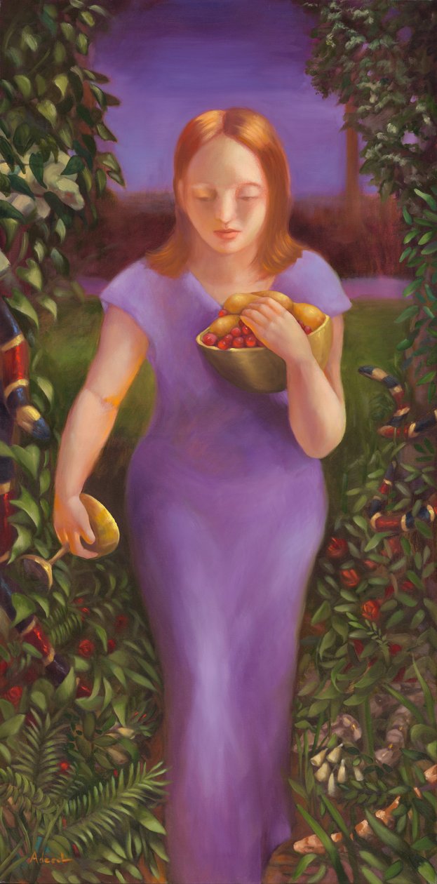 Salmo 23: En presencia de mis enemigos, 2008 (óleo sobre lienzo) de Rosemarie Adcock