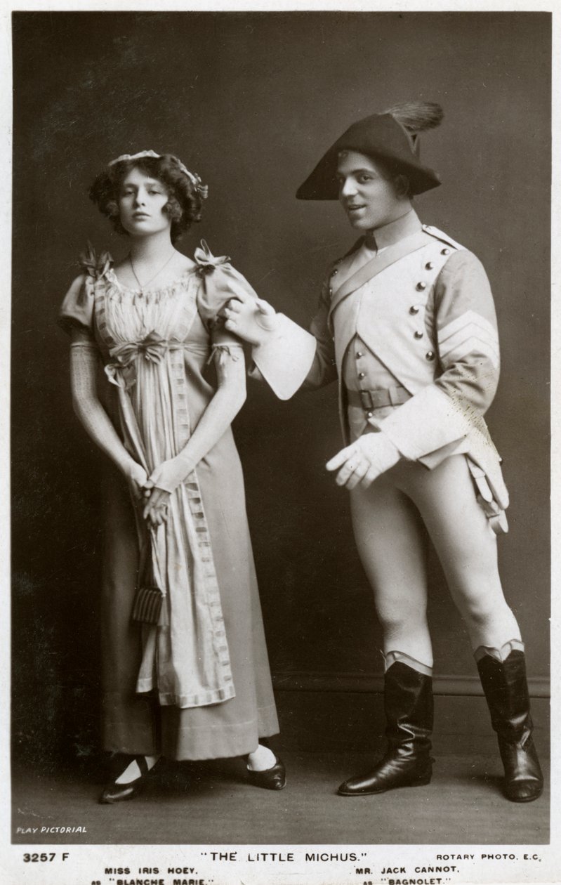 Iris Hoey y Jack Cannot, actores británicos, c. 1908 de Rotary Photo