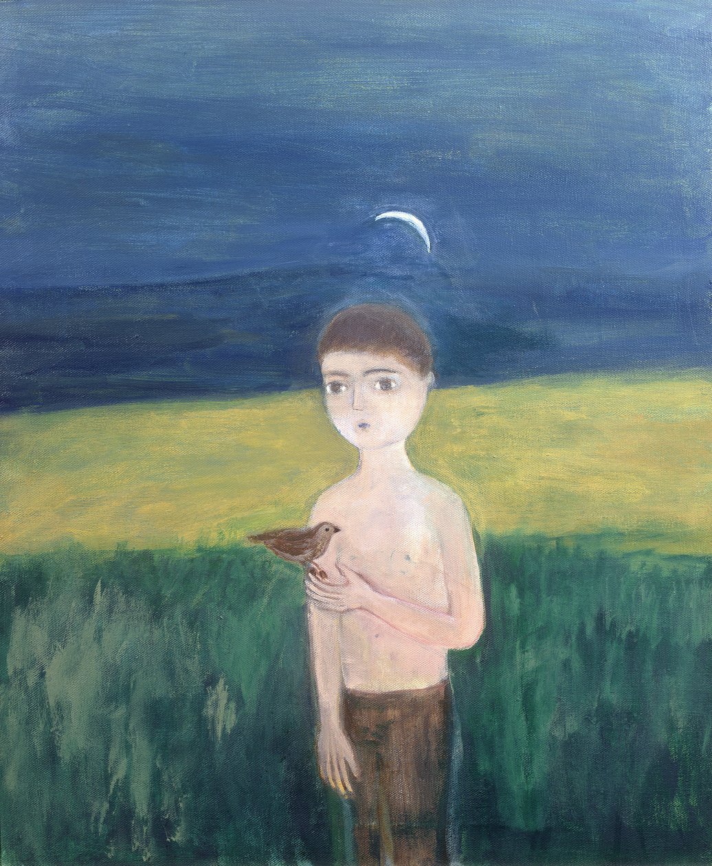 Niño con Pájaro, 2002 de Roya Salari