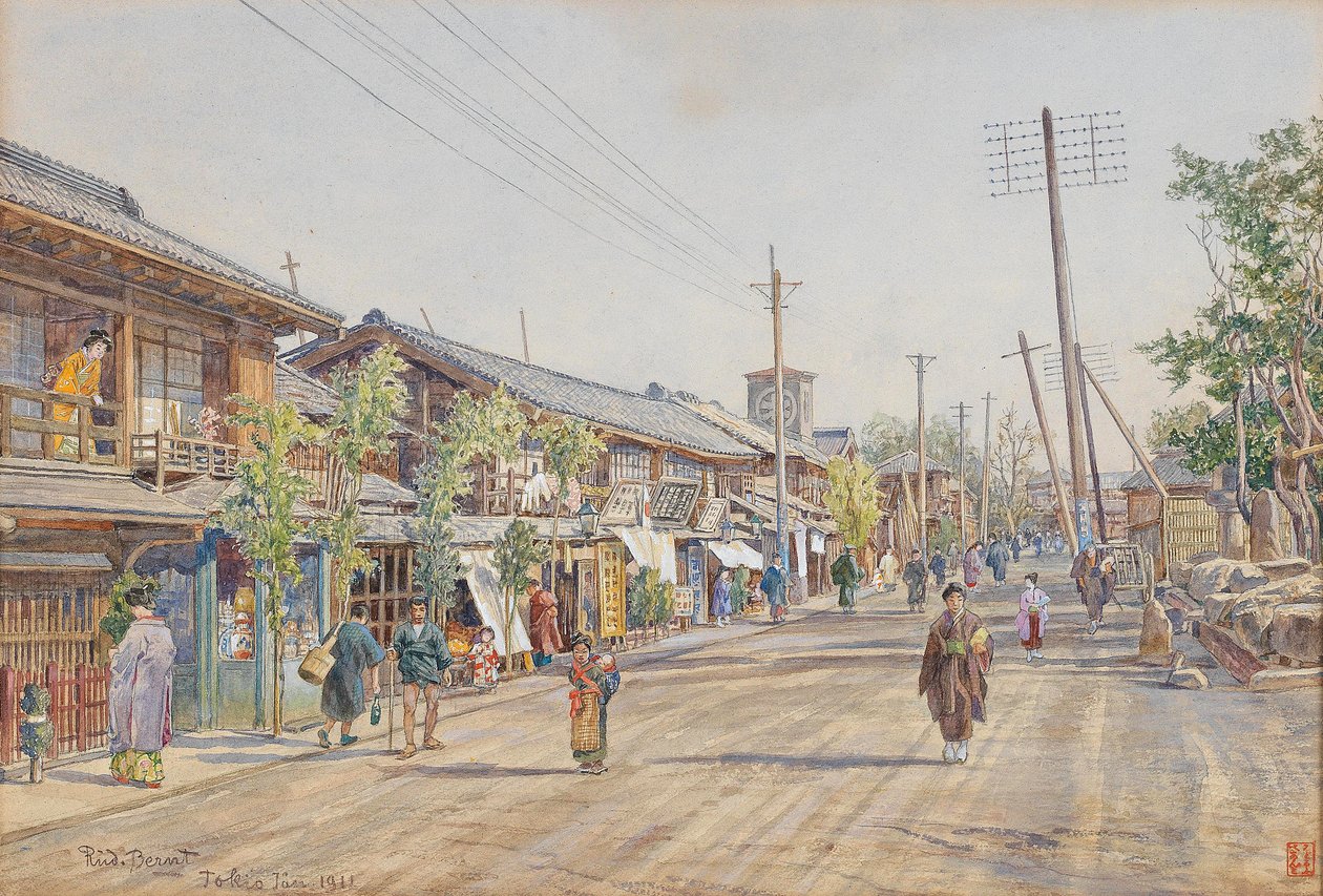 Calle en Tokio de Rudolf Bernt
