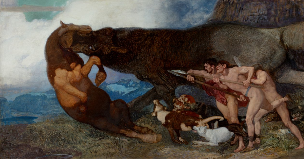 Luchando con un monstruo de Rudolf Jettmar