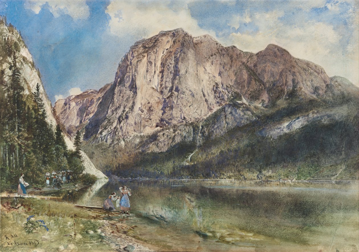 Lago Altaussee y cara del Monte Trissel de Rudolf von Alt
