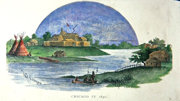 Chicago en 1831 de Rudolf (after) Cronau