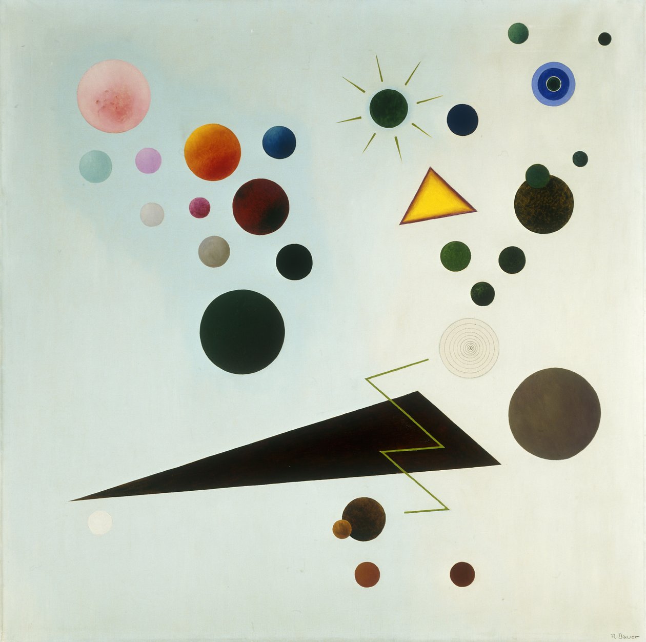 Redondos y triángulos de Rudolf Bauer
