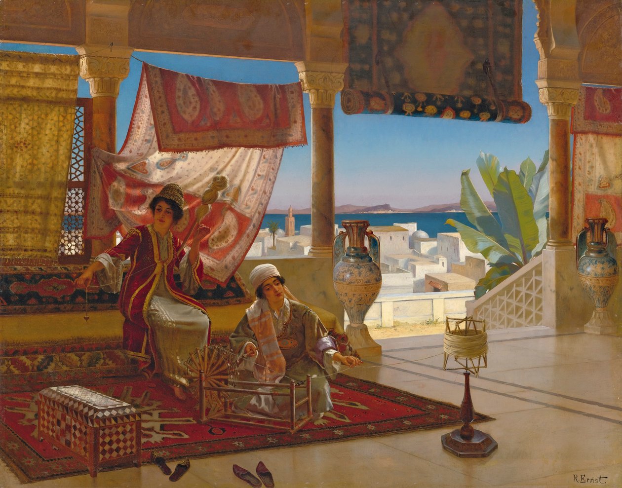 Las hilanderas de lana de Rudolphe Ernst