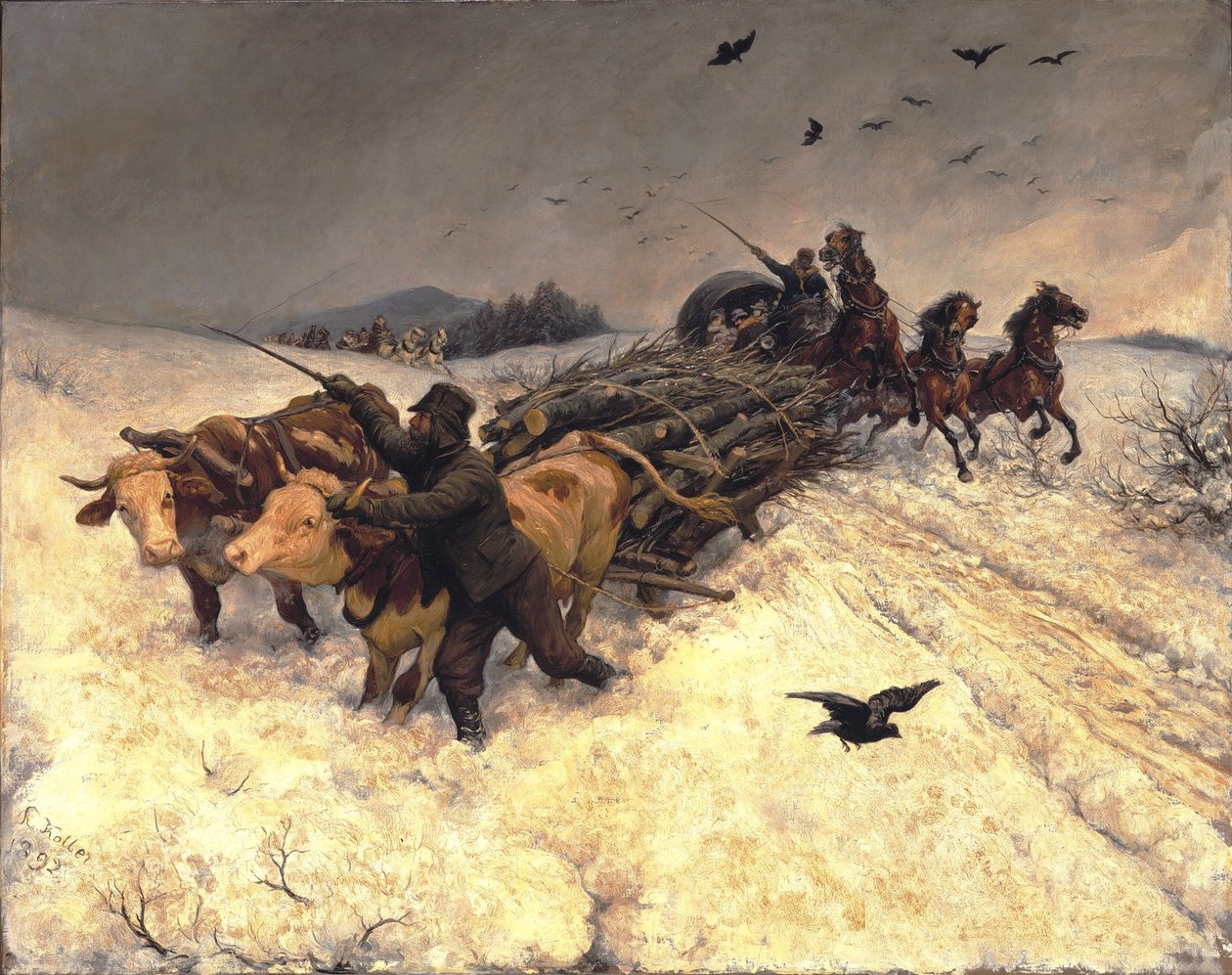 Paseo en trineo de Rudolf Koller