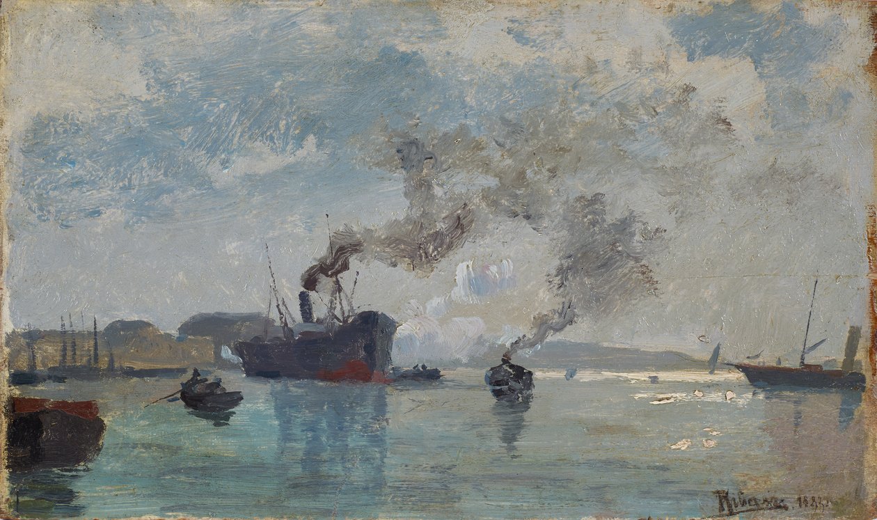 barcos en puerto de Rudolf Ribarz