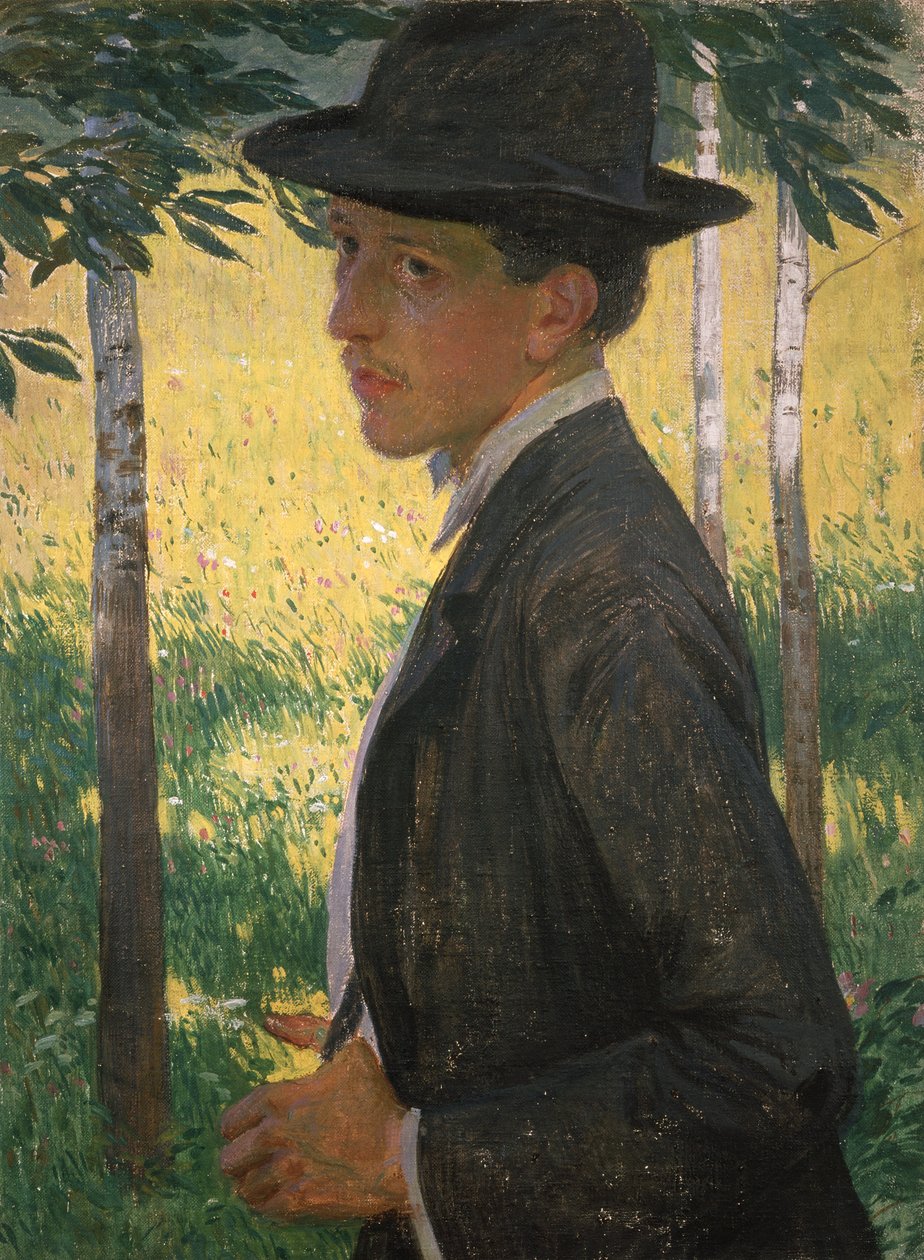 Autorretrato, hacia 1905 (óleo sobre lienzo) de Rudolf Vejrych
